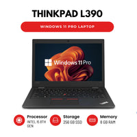 Lenovo ThinkPad L390 13.3" Laptop - Intel Core i5 8th Gen CPU - 8GB RAM - 256GB SSD - Windows 11 Pro (Renewed)