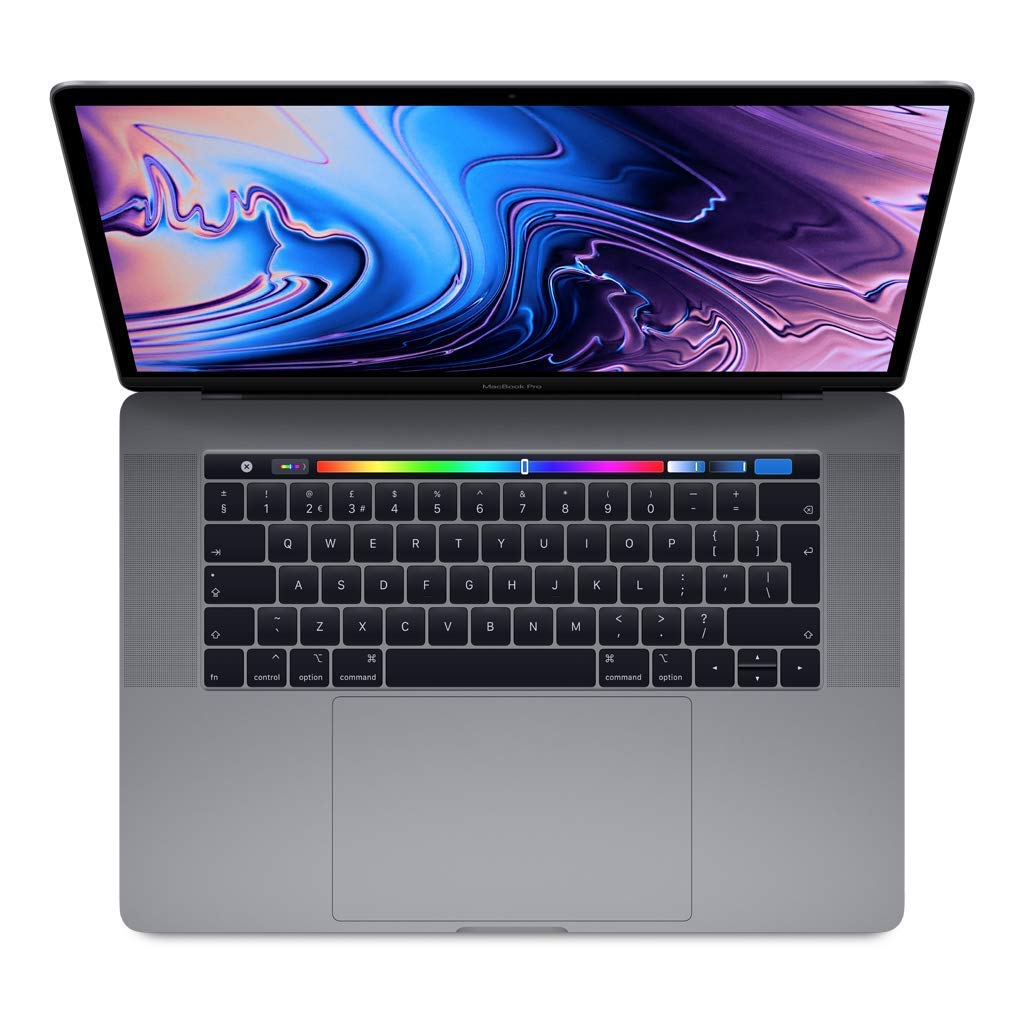 2018 Apple MacBook Pro with 2.6GHz Intel Core i7 (15-inch, 16GB RAM, 512GB SSD Storage) (QWERTY English) Space Grey (Renewed)