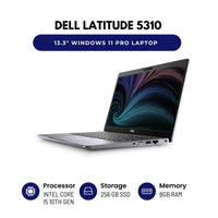 Dell Latitude 5310 13.3” Laptop – Intel Core i5 10th Gen CPU – 8GB RAM – 256GB SSD – Windows 11 Pro – Renewed