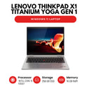 Lenovo ThinkPad X1 Titanium Yoga Gen 1 (20QA0053UK), 2-in-1 13.5" Touchscreen Laptop, Intel Core i5-1130G7, 16GB RAM, 256GB SSD, Windows 11 Pro