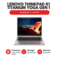 Lenovo ThinkPad X1 Titanium Yoga Gen 1 (20QA0053UK), 2-in-1 13.5" Touchscreen Laptop, Intel Core i5-1130G7, 16GB RAM, 256GB SSD, Windows 11 Pro