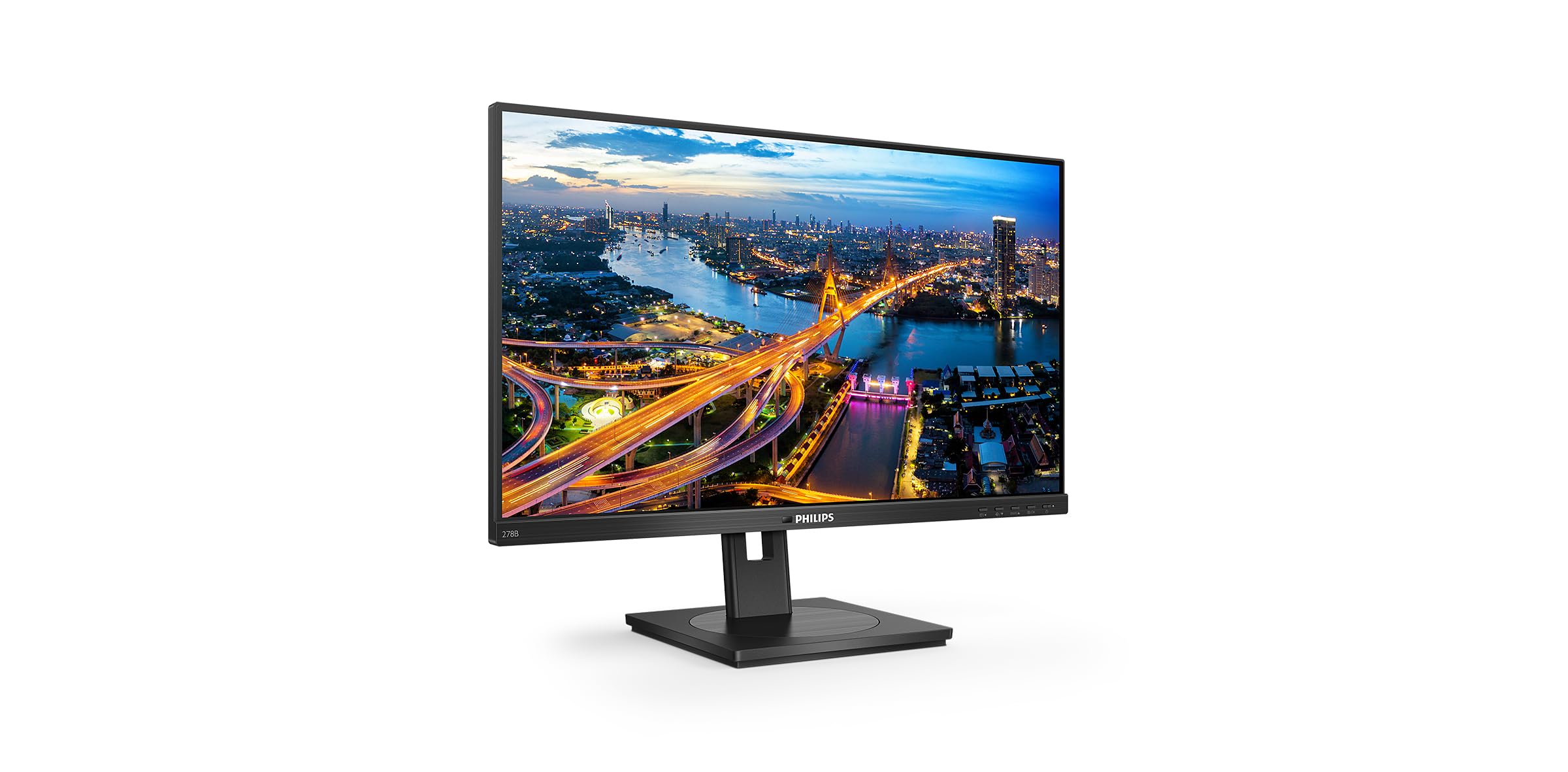 PHILIPS 242B1-24 Inch FHD Monitor, 75Hz, 4ms, IPS, AdaptiveSync, Height Adjust, Speakers, USB Hub