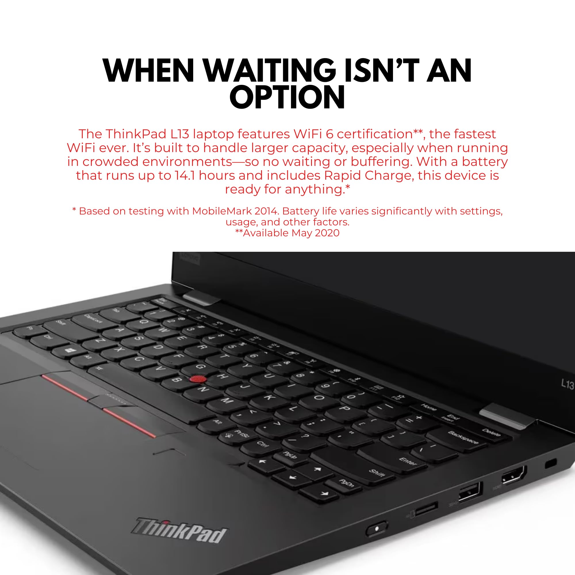 Lenovo ThinkPad L13 Gen 1 13.3” Laptop – Intel Core i3 10th Gen CPU – 4GB RAM – 256GB SSD – Windows 11 Pro – Renewed